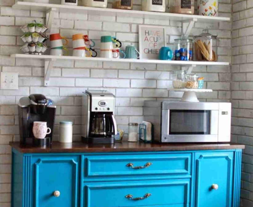 Fantastic home coffee bar design ideas you may try (20)