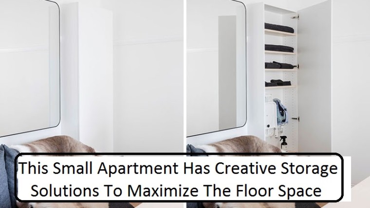 This small apartment has creative storage solutions to maximize the floor space