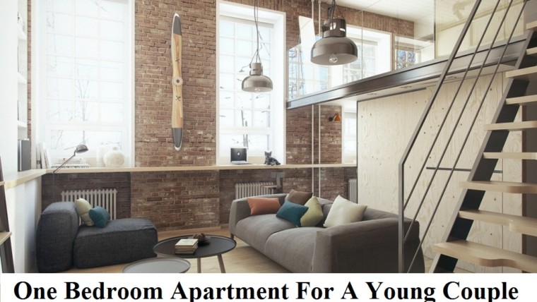 One bedroom apartment for a young couple with rustic style but awesome