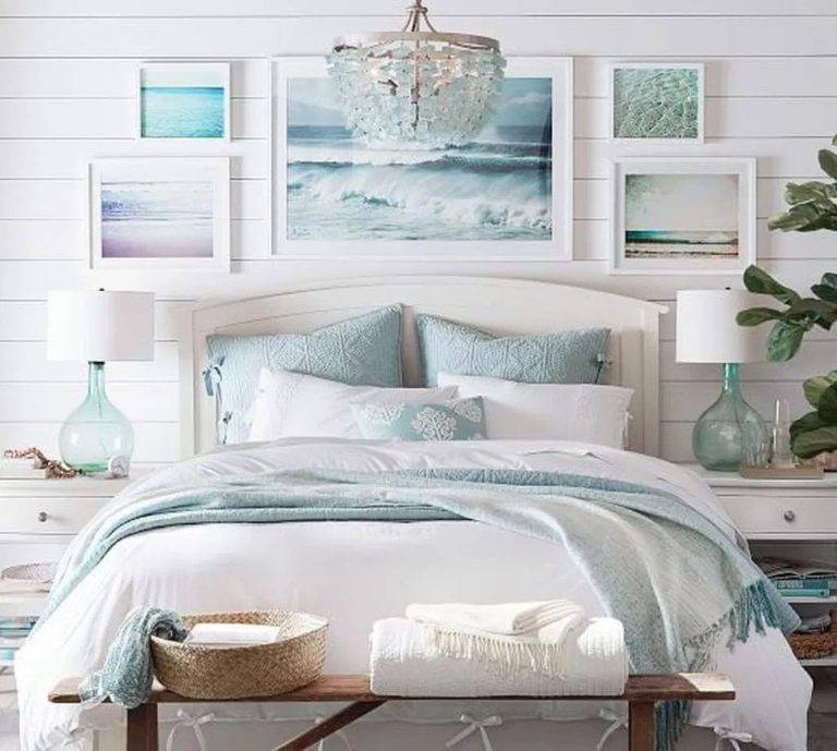 Beach-inspired-picture-frames-on-shiplap-wall-13045-768x689