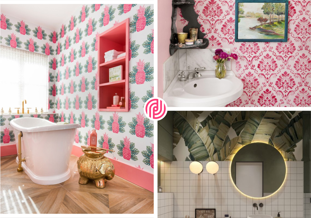 40 bathroom wallpaper ideas to add personality2