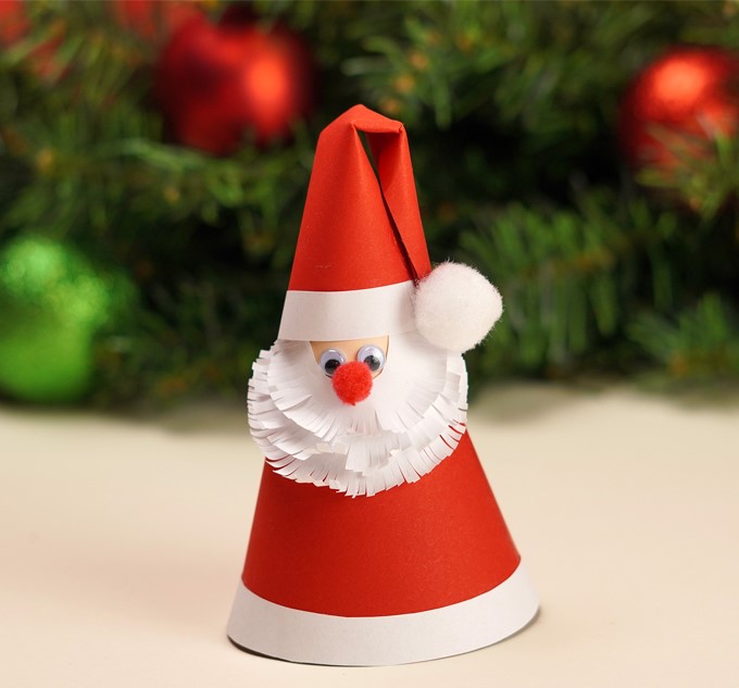 Diy-paper-cone-santa-claus-xmas-craft