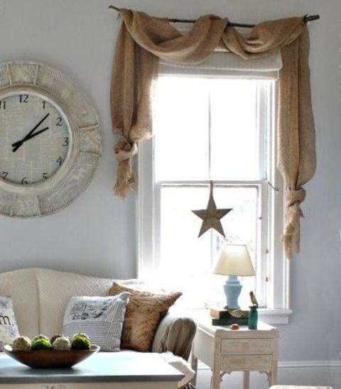 08-shabby-chic-decor-with-a-burlap-window-cover