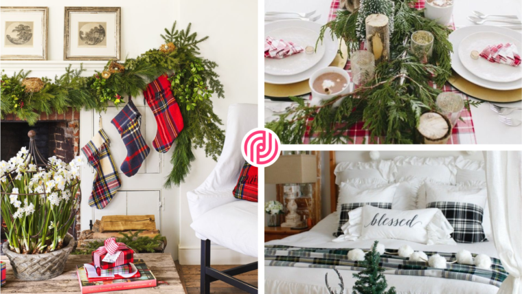 How to apply plaid to your winter decorations2