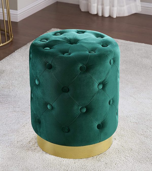 Tufted-vanity-stool-with-gold-base-glam-hollywood-style-chair-for-makeup-table-dark-green-emerald-600x677